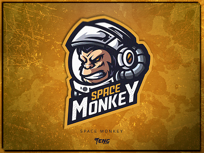 SPACE MONKEY brand branding character design esport fortnite game logo mascot sport