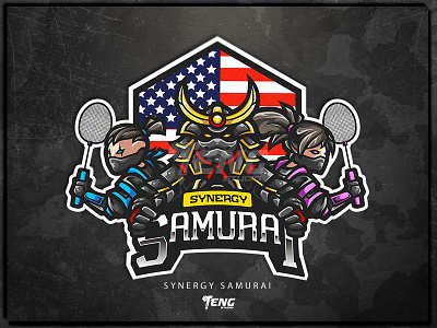 SYNERGY SAMURAI V1 brand branding character design esport fortnite game gaming icon logo mascot overwatch sport team