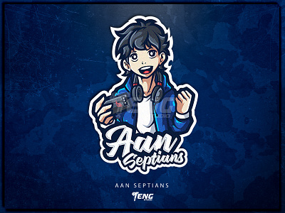 Aan Septians brand branding character design esport fortnite game logo mascot sport