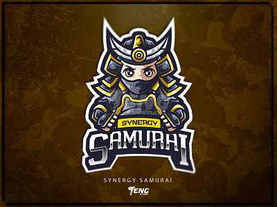 SYNERGY SAMURAI brand branding character design esport game illustration logo mascot sport