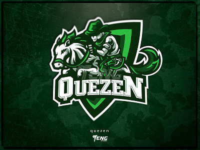 QUEZEN brand branding character design esport fortnite game logo mascot sport