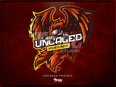 UNCAGED PHOENIX brand branding character design esport fortnite game logo mascot overwatch sport