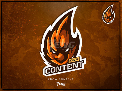 know content fire mascot logo brand branding character design esport fortnite game logo mascot sport