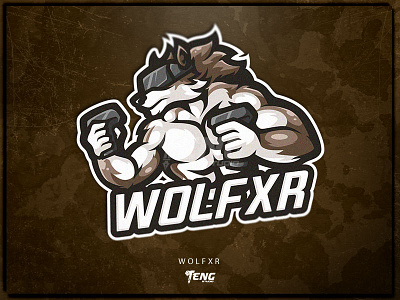 WOLFXR brand branding character design esport fortnite game logo mascot sport