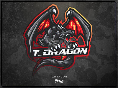 T_DRAGON CUSTOM MASCOT LOGO brand branding character design esport fortnite game logo mascot sport