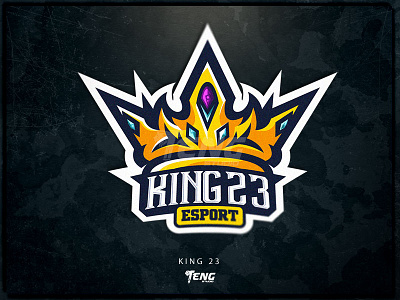 KING23 ESPORT brand branding character design esport fortnite game logo mascot sport