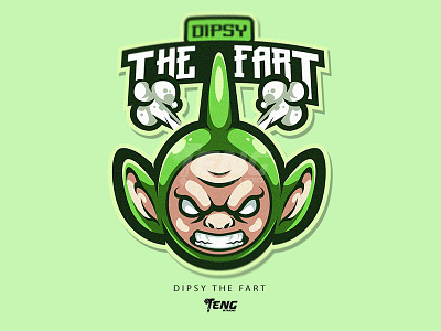 Dipsy The Fart branding character design esport illustration logo mascot sport vector