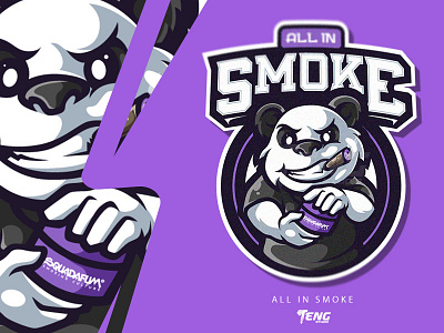 ALL IN SMOKE [SQUADAFUM] branding character design esport illustration logo mascot sport ui vector