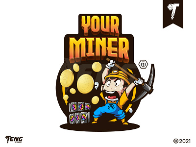 your miner . branding character design esport illustration logo mascot sport ui vector