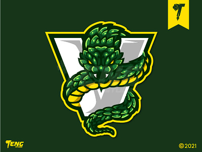 V for Vipers | Custom logo project branding character design esport illustration logo mascot snake sport viper