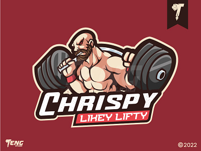 Chrispy Likey Lifty - Mascot logo illustration branding cartoon character design esport logo mascot nft sport strength strong