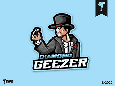 Diamond Geezer Mascot Character branding character design esport illustration logo mascot sport vector