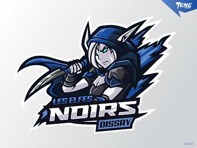 LES ELFES NOIRS DISSAY [Commision work] branding character design esport illustration logo mascot sport vector