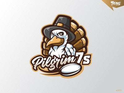 Pilgrim 7s Commission work turkey mascot logo [custom] branding character design esport logo mascot sport