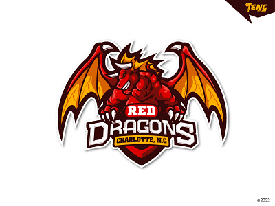 red dragons custom order logo project ! branding character design esport illustration logo mascot sport twitch vector