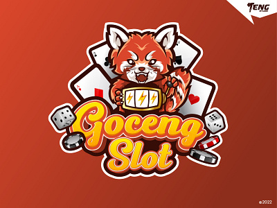 Gocengslot mascot logo red panda branding casino character design esport logo mascot sport vape