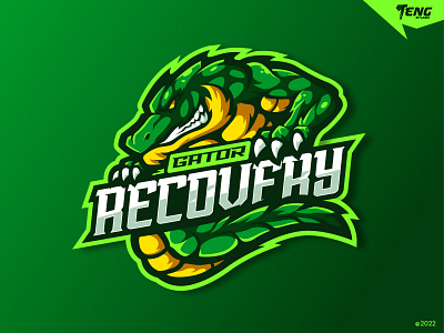 Gator Recovery Mascot Logo (Custom Project) brand branding character design drink esport logo mascot sport twitch vape