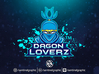 Dagon Loverz Esports Logo | Ninja Mascot Logo Sport esport logo mascot ninja sport