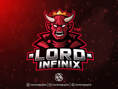 LORD INFINIX Esport Logo | Devil Mascot Logo Sport