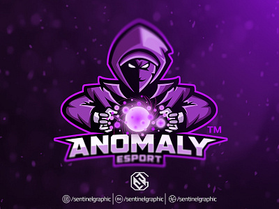 ANOMALY Esport Logo | Grim Wizzard Mascot Logo Sport anomaly character esport game gaming grim icon logo mage mascot sport wizzard
