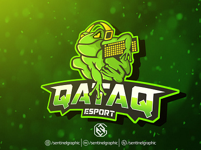 QATAQ Esport Logo | FROG Mascot Logo Sport