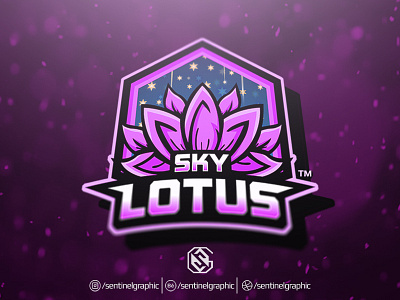 SKY LOTUS Esport Logo | Lotus Mascot Logo Sport character design esport flower logo lotus mascot sport