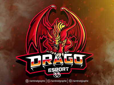 DRAGO Esport Logo | Dragon Mascot Logo Sport character design drago dragon esport logo mascot sport