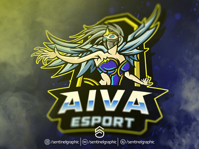 Ancient Luna Esport Logo | Wolf Mascot Logo Sport angel character design esport logo mascot scientist sport