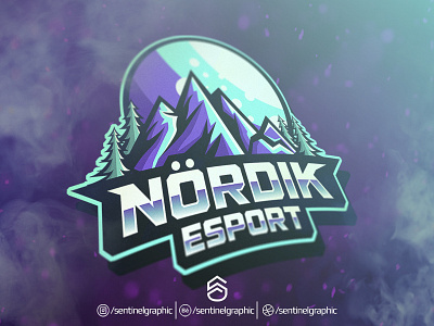 NORDIK Esport Logo | Mountain Mascot Logo Sport character design esport logo mascot mountain scientist sport