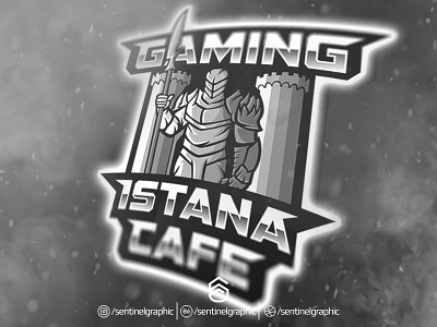 Istana Cafe Gaming Esport Logo | Knight Mascot Logo Sport castle character design esport knight logo mascot sport