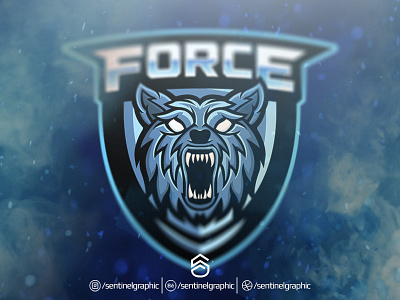 Force Esport Logo | Bear Mascot Logo Sport bear character design esport logo mascot sport