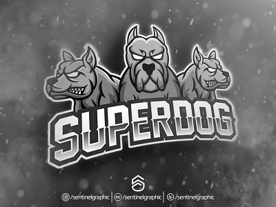 Superdog Esport Logo | Dog Pitbull Mascot Logo Sport character design dog esport logo mascot pitbull sport super underdog