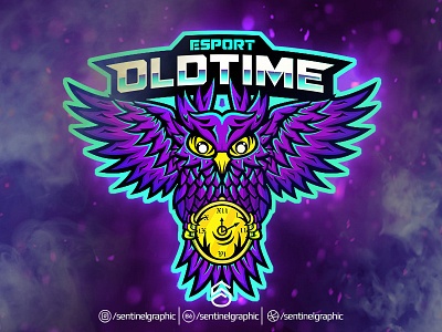 OLDTIME Esport Logo | OWL Mascot Logo Sport character design esport logo mascot owl sport