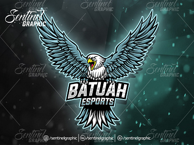 BATUAH EAGLE Logo Esport Mascot Team Sport Game brand branding character eagle esport fortnite game logo mascot overwatch sport