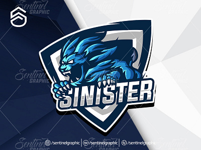 SINISTER Logo Esport Mascot Team Sport Game brand branding character esport fortnite game lion logo mascot overwatch sport