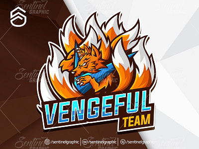 VENGEFUL Logo Esport Mascot Team Sport Game brand branding character esport fortnite fox game kyubi logo mascot overwatch sport