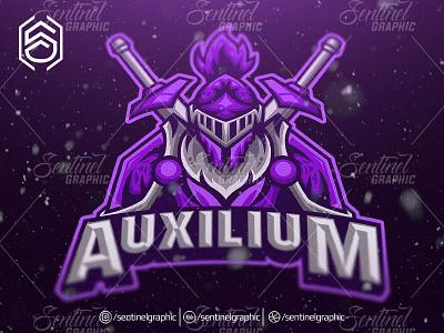 Templar AUXILIUM Logo Esport Mascot Team Sport Game character clan club esports game gaming knight logo mascot sports team toon