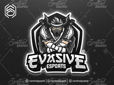 EVASIVE Clan Club Logo Esport Mascot Team Sport Game brand branding character clan club design esport fortnite game gaming icon illustration logo mascot overwatch sport sports team twitch typography