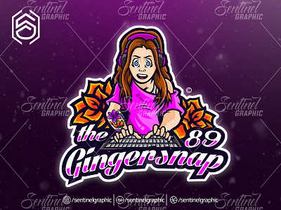 thegingersnap twitch Logo Esport Mascot Team Sport Game brand branding character design esport fortnite game logo mascot overwatch sport