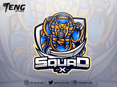 SQUAD X Club Logo Esport Mascot Team Sport Game brand branding character clan club design esport fortnite game gaming icon logo mascot sport team twitch twitch.tv