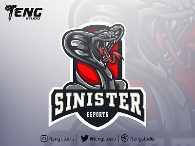 SINISTER Club Logo Esport Mascot Team Sport Game brand branding character clan club design esport esports fortnite game gaming icon illustration logo mascot overwatch sport sports team twitch