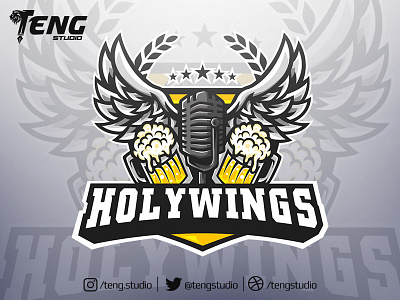 HOLYWINGS Club Logo Esport Mascot Team Sport Game branding character clan club design esport game icon logo mascot sport twitch