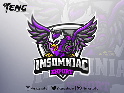 INSOMNIAC Club Logo Esport Mascot Team Sport Game brand branding character clan design esport fortnite game gaming icon logo mascot overwatch sport team