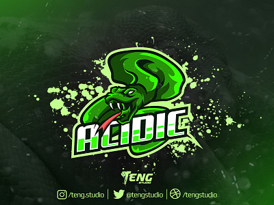 ACIDIC Snake Club Logo Esport Mascot Team Sport Game