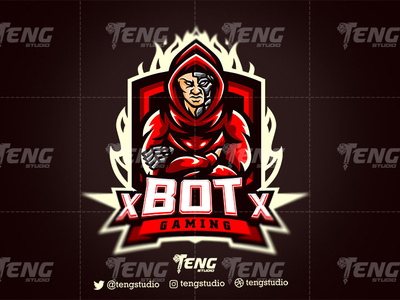 xBOTx Robot Logo Esport Mascot Team Sport Game