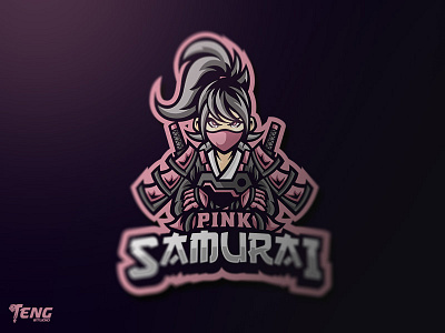 Pink Samurai Logo Esport Mascot Team Sport Game apexlegends brand branding character design esport fortnite game gaming logo mascot overwatch sport team