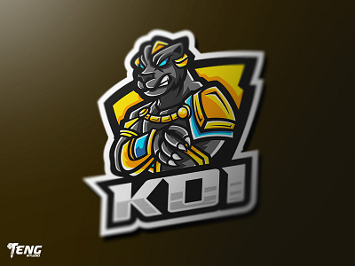 KOI BLACK PANTHER Logo Esport Mascot Character Vector brand branding character design esport fortnite game gaming icon logo mascot overwatch sport team