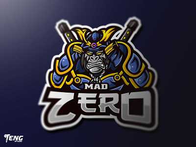 MAD ZERO GORILLA Logo Esport Mascot Character Vector brand branding character design esport fortnite game gaming icon logo mascot overwatch sport team