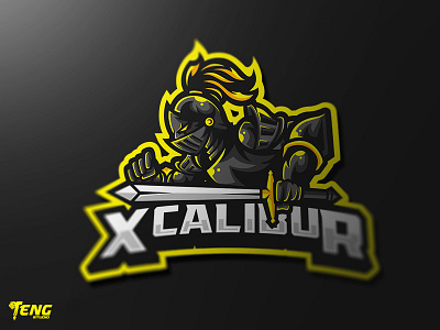 XCALIBUR Logo Esport Mascot Character Vector brand branding character clan design esport fortnite game gaming icon logo mascot overwatch sport team