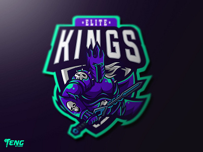 ELITE KINGS Esport Mascot Character Vector brand branding character clan club design esport fortnite game gaming icon logo mascot overwatch sport sports team twitch